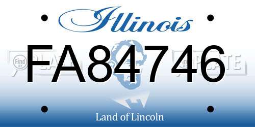 FA84746 Illinois License Plate