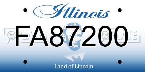 FA87200 Illinois License Plate