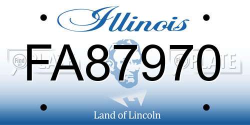 FA87970 Illinois License Plate