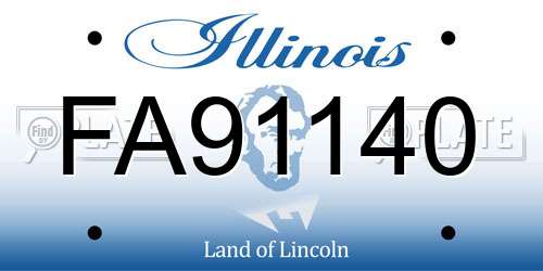 FA91140 Illinois License Plate
