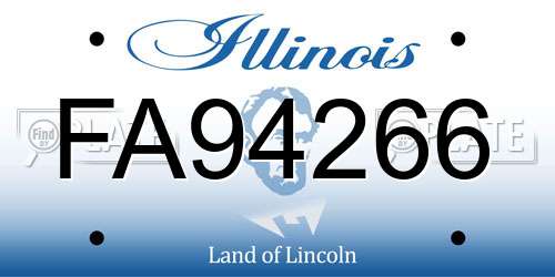 FA94266 Illinois License Plate