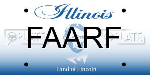 FAARF Illinois License Plate