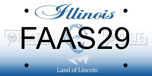 FAAS29 Illinois License Plate