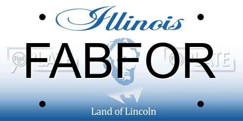 FABFOR Illinois License Plate