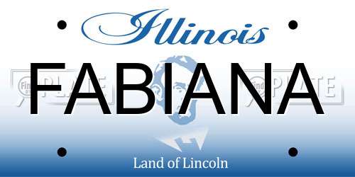 FABIANA Illinois License Plate