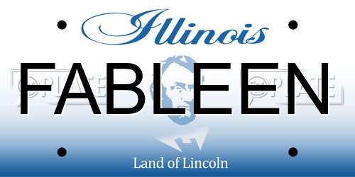 FABLEEN Illinois License Plate
