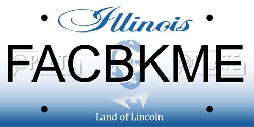 FACBKME Illinois License Plate