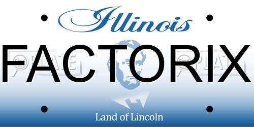 FACTORIX Illinois License Plate