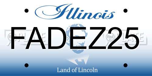 FADEZ25 Illinois License Plate