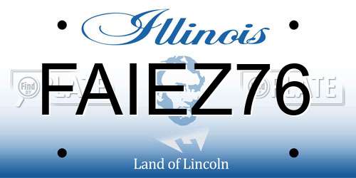 FAIEZ76 Illinois License Plate