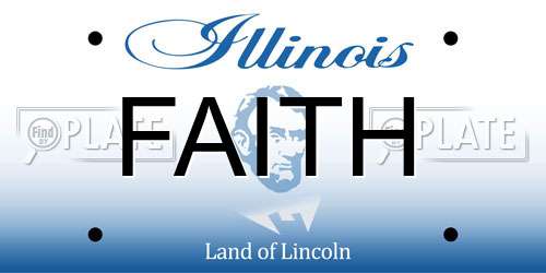 FAITH Illinois License Plate