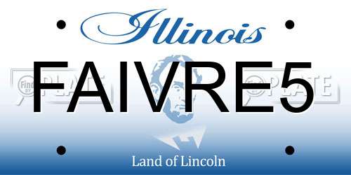FAIVRE5 Illinois License Plate