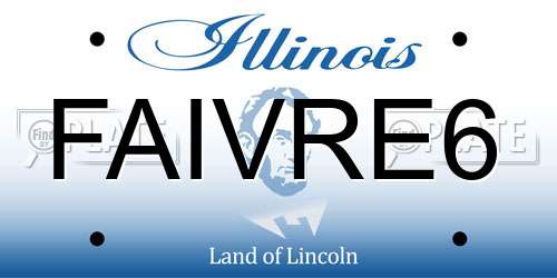 FAIVRE6 Illinois License Plate