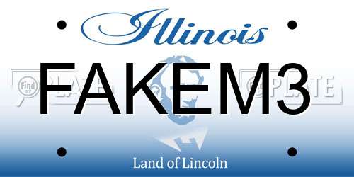 FAKEM3 Illinois License Plate