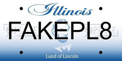 FAKEPL8 Illinois License Plate