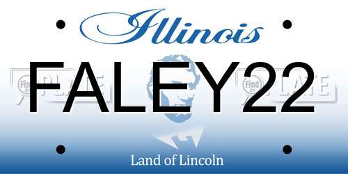 FALEY22 Illinois License Plate