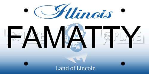 FAMATTY Illinois License Plate