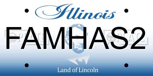 FAMHAS2 Illinois License Plate