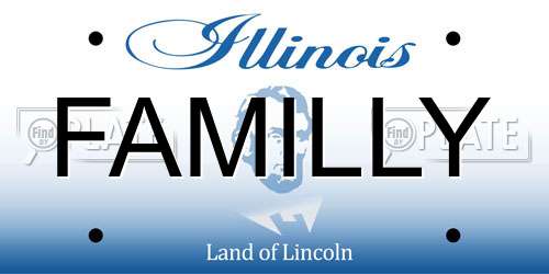 FAMILLY Illinois License Plate