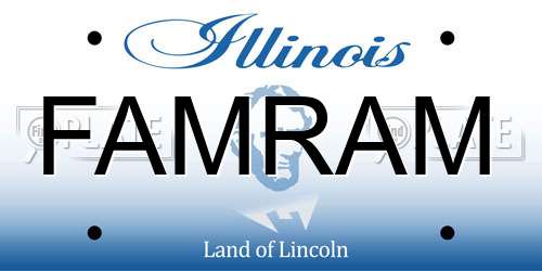 FAMRAM Illinois License Plate