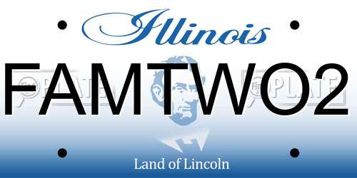 FAMTWO2 Illinois License Plate