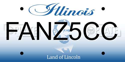 FANZ5CC Illinois License Plate