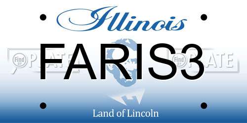 FARIS3 Illinois License Plate