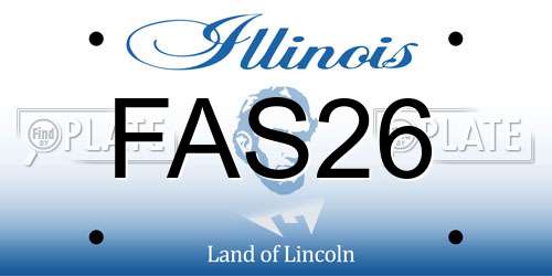 FAS26 Illinois License Plate