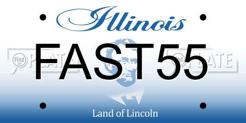 FAST55 Illinois License Plate