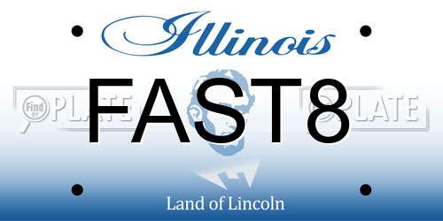 FAST8 Illinois License Plate
