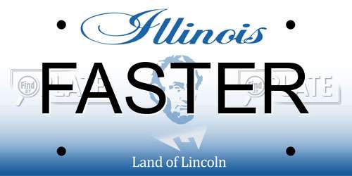 FASTER Illinois License Plate