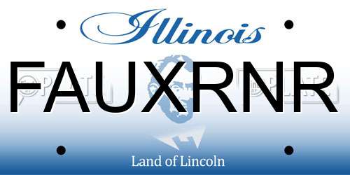 FAUXRNR Illinois License Plate