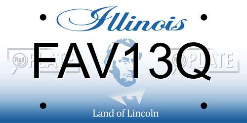 FAV13Q Illinois License Plate