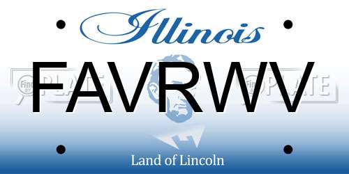 FAVRWV Illinois License Plate