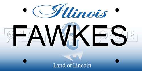 FAWKES Illinois License Plate