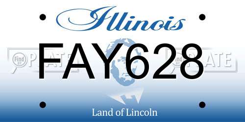 FAY628 Illinois License Plate