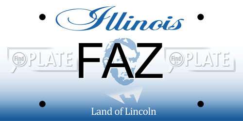 FAZ Illinois License Plate