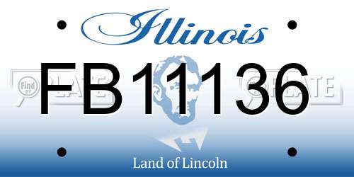 FB11136 Illinois License Plate