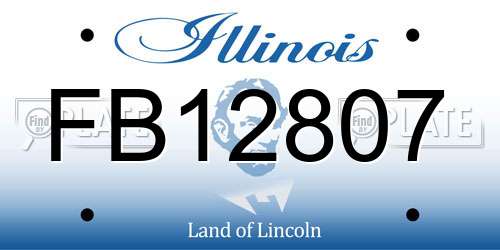 FB12807 Illinois License Plate