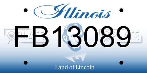 FB13089 Illinois License Plate