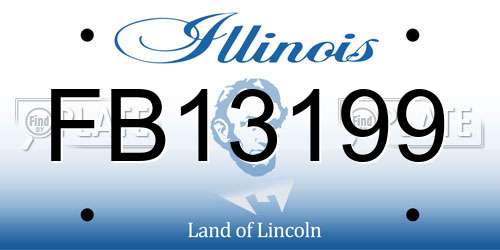 FB13199 Illinois License Plate