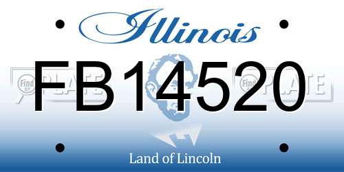FB14520 Illinois License Plate