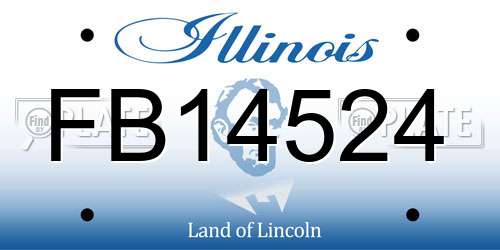 FB14524 Illinois License Plate
