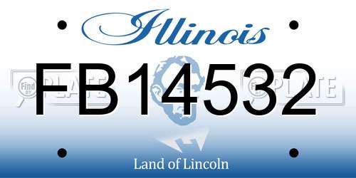 FB14532 Illinois License Plate