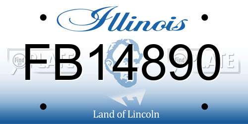 FB14890 Illinois License Plate
