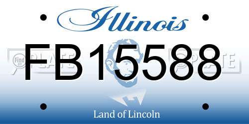 FB15588 Illinois License Plate