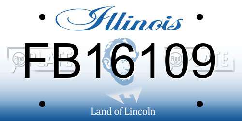 FB16109 Illinois License Plate