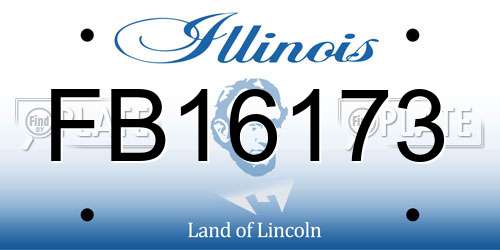 FB16173 Illinois License Plate