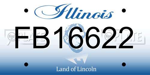 FB16622 Illinois License Plate