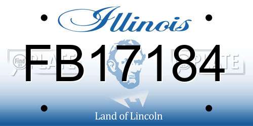 FB17184 Illinois License Plate